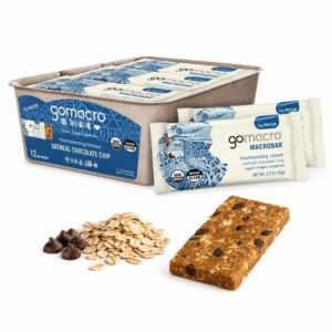 Gomacro Oatmeal Chocolate Chip Organic Nutrition Bar 2.3oz 12ct